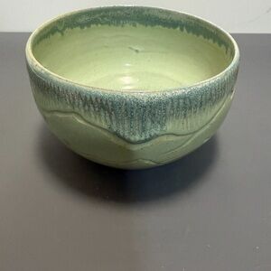 Green Pottery Art Bowl